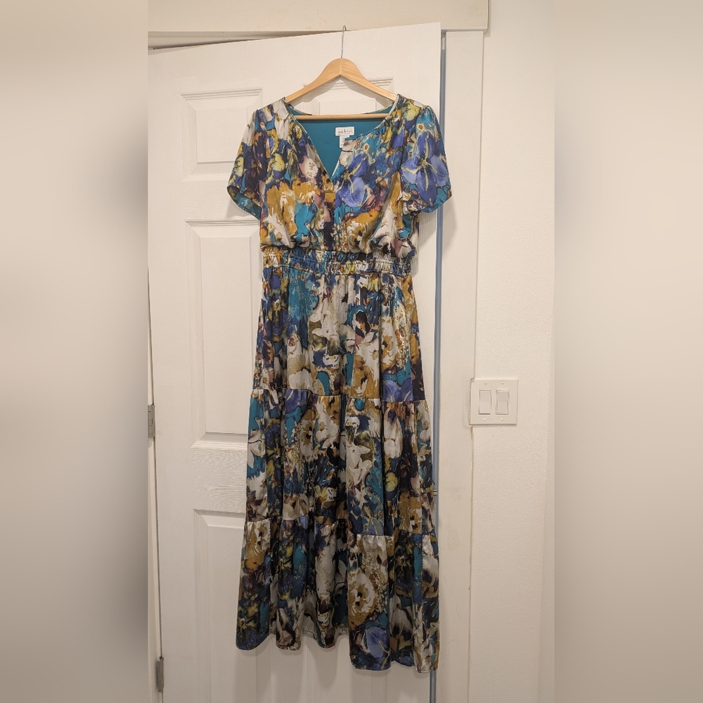 Floral Maxi Dress - Nicole Miller Size L